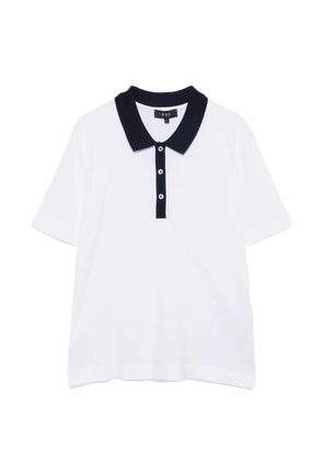 Fay buttoned collar polo - White