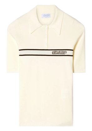 Off-White short-sleeved polo shirt - Neutrals