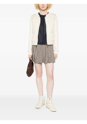 Moncler quilted zip jacket - Neutrals