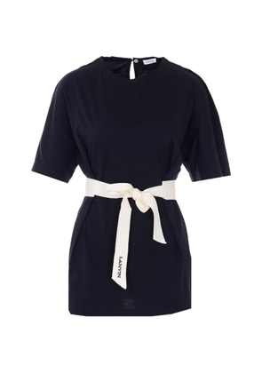 Lanvin button lace detail T-shirt - Blue