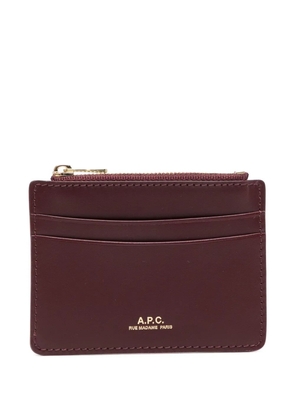 A.P.C. zip card holder - Red
