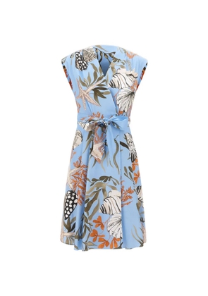 Marella Millfilo wrap print cotton dress - Blue