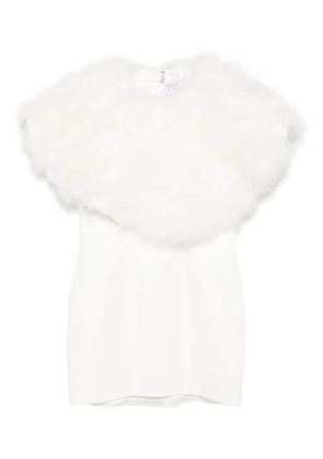 Giuseppe Di Morabito feather-trim dress - White