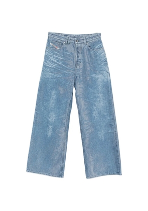 Diesel logo patch clear jeans - Blue