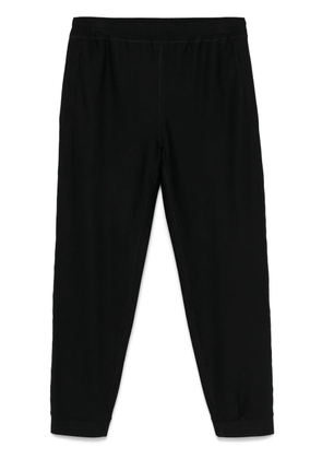 Giorgio Armani waffle-pattern tapered trousers - Black