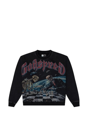 GODSPEED Checkmate crew-neck sweatshirt - Black