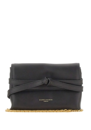 GIANNI CHIARINI knotted strap leather shoulder bag - Black