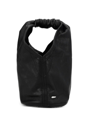 OUR LEGACY gathered leather tote bag - Black