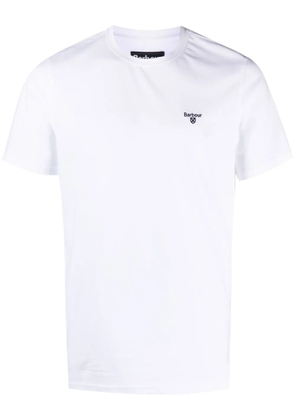 Barbour embroidered-logo cotton T-shirt - White