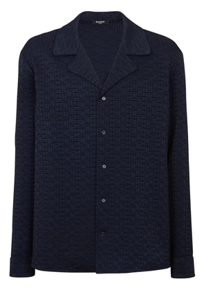 Balmain PB Labyrinth-jacquard pyjama shirt - Blue