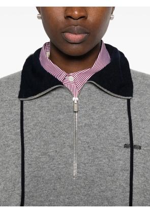 Miu Miu cashmere half-zipper sweater - Grey