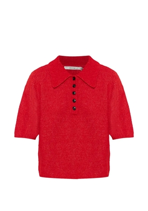 Gestuz buttoned polo knitwear - Red