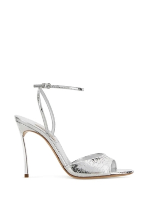Casadei 110mm leather heeled sandals - Silver