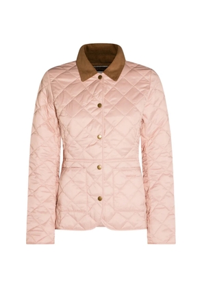 Barbour Deveron corduroy-collar quilted jacket - Pink