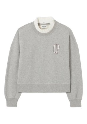 Claudie Pierlot embroidered-logo sweatshirt - Grey