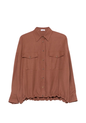 Brunello Cucinelli pocket gathered top - Brown