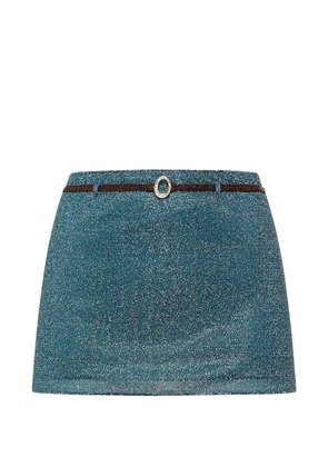 Oséree Lumière belted micro skirt - Blue