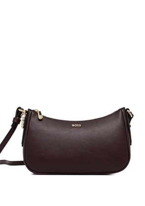 BOSS mini zip satchel cross body bag - Brown