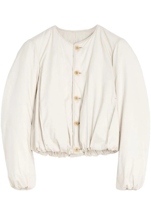LEMAIRE wadded bomber jacket - Neutrals