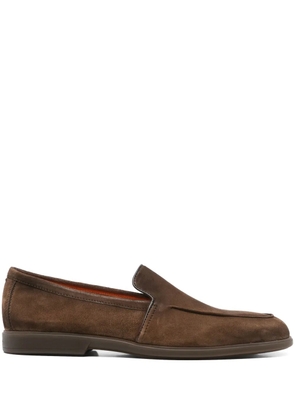 Santoni suede loafers - Brown