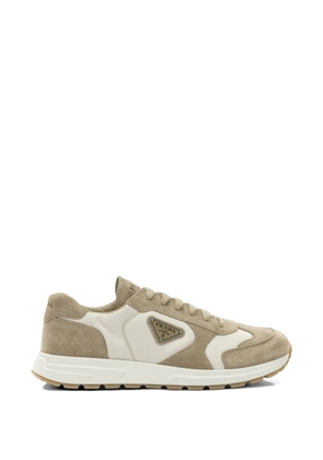 Prada triangle logo sneakers - Neutrals