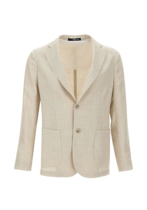 Barba Easy J Mono houndstooth buttoned blazer - Neutrals