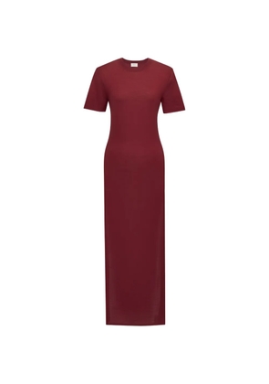 Saint Laurent short sleeve maxi dress - Red