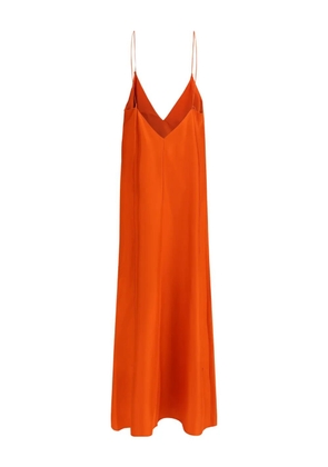 Róhe spaghetti-strap V-neck dress - Orange