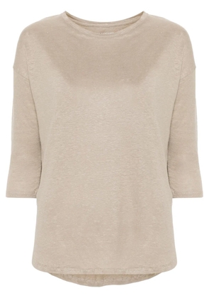 Majestic Filatures linen-blend T-shirt - Neutrals