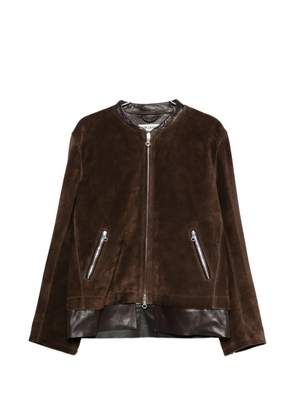 OUR LEGACY Drift zip-fastening suede jacket - Brown