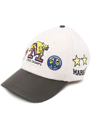 MARKET felted patch-detail cap - Neutrals