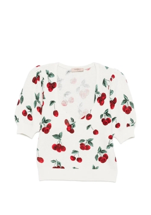 TWINSET cherry-print sweater - Neutrals