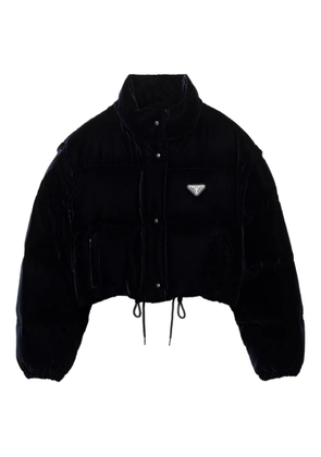 Prada velvet down jacket - Blue