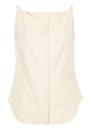 LouLou de Saison Mihant square-neck twill top - Neutrals