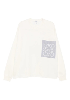LOEWE Anagram-patch sweatshirt - Neutrals