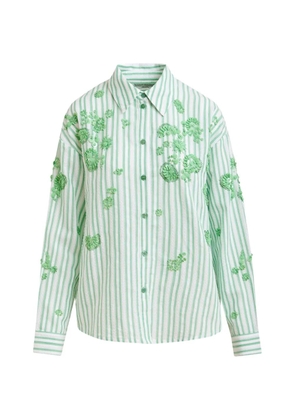 Essentiel Antwerp striped floral shirt - White