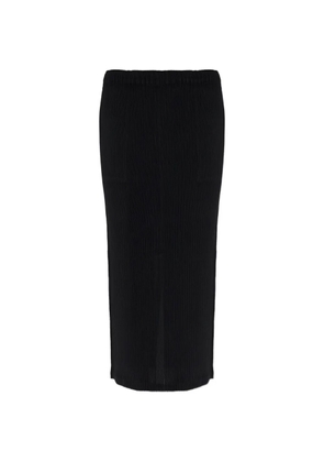 Issey Miyake pleated long-lenght skirt - Black