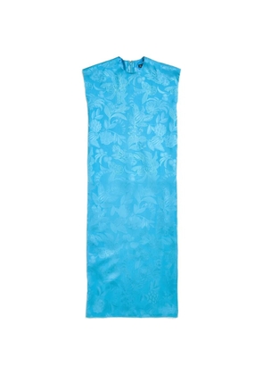 Balenciaga patterned mini dress - Blue