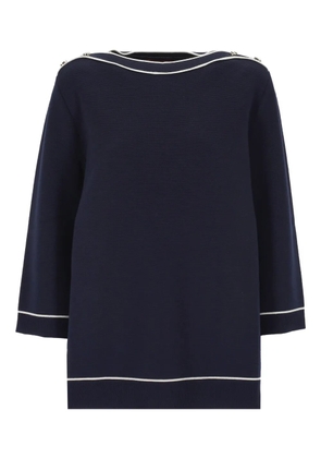 Gucci contrast-trim top - Blue