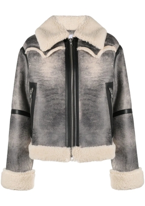STAND STUDIO Lessie faux-shearling jacket - Grey
