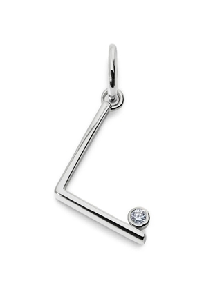 Monica Vinader Initial L solitaire-diamond pendant - Silver