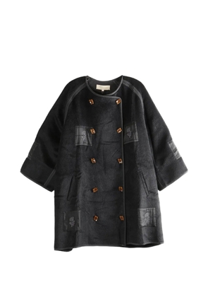 MUTEDANCE double-breasted coat - Black