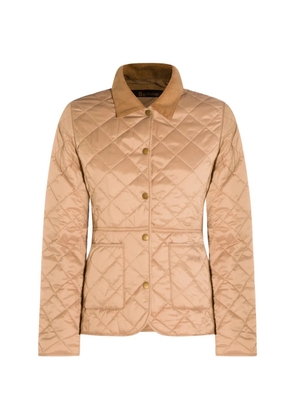 Barbour Deveron corduroy-collar quilted jacket - Neutrals