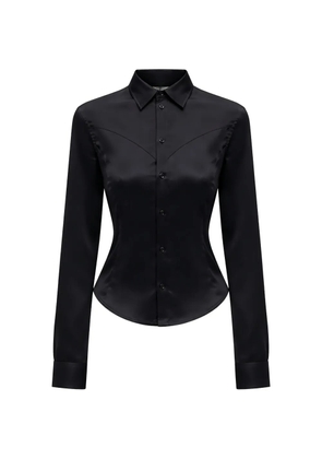 Ann Demeulemeester Dirka fitted western cut shirt - Black