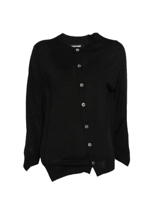 Junya Watanabe button asymmetric cardigan - Black