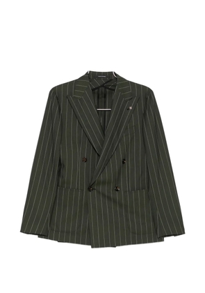 Tagliatore pinstripe double-breasted suit - Green