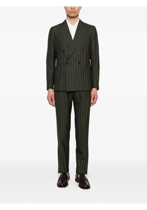 Tagliatore pinstripe double-breasted suit - Green