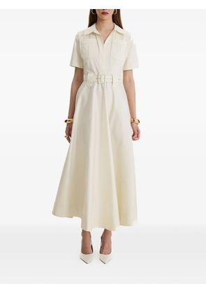 MOOS STUDIO Blanc Society belted maxi dress - Neutrals