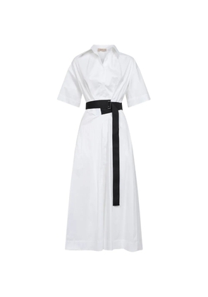 Blanca Vita V-neck belted dress - White