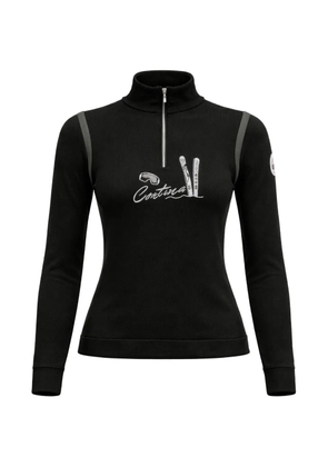 NEWLAND embroidered long-sleeve top - Black